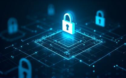 Abstract image representing digital security and source protection